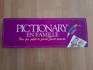 PICTIONARY en Famille Parker französische Version 1993 komplett Sanduhr - Bild 1 von 5