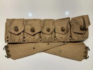 Cartucho de infantería de 9 bolsillos antes de la Primera Guerra Mundial Ejército de los Estados Unidos M1903 broches de águila sin montura - Imagen 1 de 9