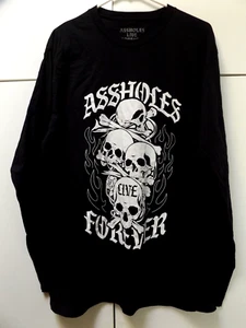 A**holes Live Forever Long Sleeve Black T Shirt X Large Preowned - Picture 1 of 3