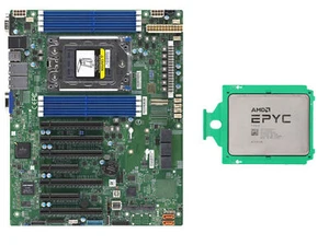 Carte mère Supermicro H12SSL-i avec processeur AMD EPYC 7282 7302 7402 7542 7702 7742 - Photo 1/4