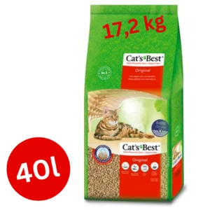 40L CAT'S BEST ORIGINAL Katzenstreu 17,2kg ex Öko Klumpende Katzenstreu - Bild 1 von 1