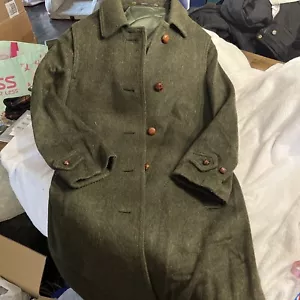 Original Vintage Loden Dekatiert Wool Green 5 Button Made In Poland Size 12 P - Picture 1 of 8
