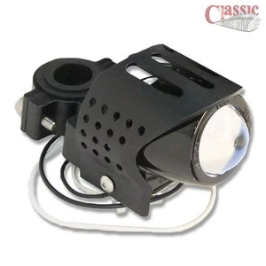 Universal Black Motorcycle Fog Auxiliary Light Round - Picture 1 of 1