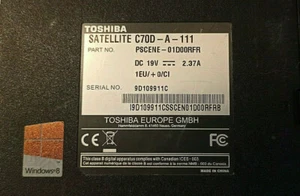 PIECES DETACHEES POUR PC PORTABLE TOSHIBA SATELLITE C70D-A-111 - Picture 1 of 15