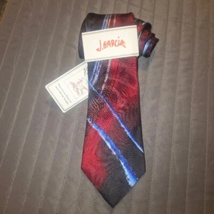 J. Garcia Necktie Mens Red Black 60x3.5 Collection 55 Flamenco Dancer 100% Silk - Picture 1 of 12