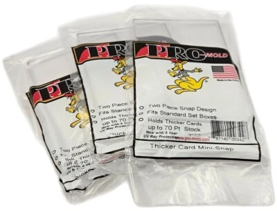 (Pack of 3) Pro-Mold Thicker Card Mini Snap Tite Holders 70pt PC3 Jersey Cards - Image 1 of 4