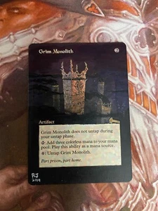 Grim Monolith x 1 Hand Painted Magic the Gathering MTG Card World Championship - Picture 1 of 5