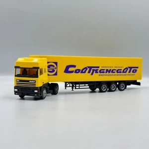 DAF 95 yellow truck with semitrailer Sovtransavto , scale 1/87 (HO) - Picture 1 of 6