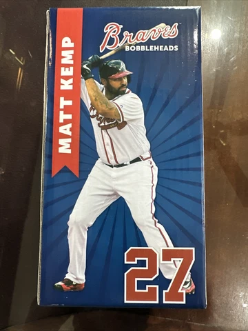 Matt Kemp Atlanta Braves Bobblehead SGA 2017 Inaugural Season NIB Cover