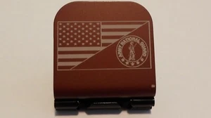 American Flag With Army National Guard Laser Etched Aluminum Hat Clip Brim-it - Picture 1 of 8