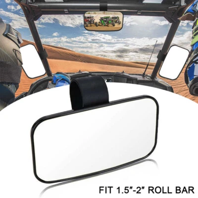 UTV Rear View Center Mirror Fits Polaris RZR 570 S 900 XP 1000 Can Am X3 1.5"-2" - Image 1 of 4