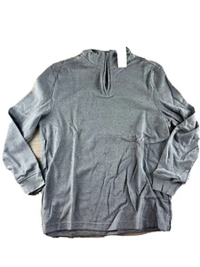 UVP $ 60 Club Room französischer gerippter Herrenpullover mit Viertelreißverschluss blau Größe Large - Bild 1 von 10