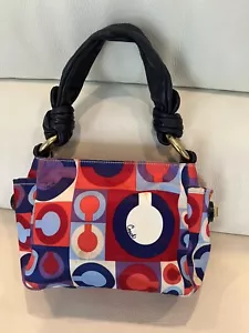 Bolso de mano pequeño Coach Madison bufanda satinada gráfica op art resort J0882-42177 - Imagen 1 de 12