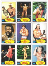 VINTAGE 1985 TOPPS WWF WRESTLING CARDS COMPLETE SET 66 w/ HULK HOGAN ROOKIE CARD