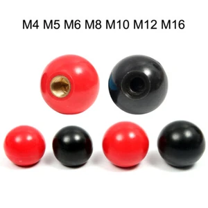M4-M16 Threaded Insert Bakelite Plastic Ball Machine Handle Knob Ball Dia16-50mm - Picture 1 of 39