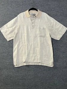 VINTAGE Territory Ahead Polo Shirt Mens 2XL XXL Beige Lightweight Breathable Men - Picture 1 of 12