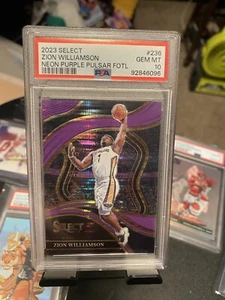 2023 Select #236 Zion Williamson PSA 10 Neon Purple Pulsar FOTL, 3/5 - Picture 1 of 2