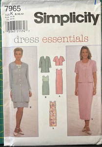 Simplicity 7965 Kleid Essentials Misses 8-10-12 Empire Kleid & Jacke Muster - Bild 1 von 4