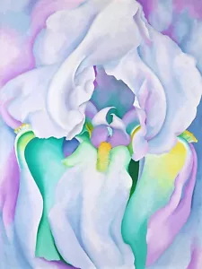 Dipinto iride bianco di Georgia O'Keeffe riproduzione artistica - Foto 1 di 3