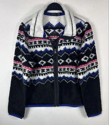 Polo Ralph Lauren Multicolor Sherpa Polar Suéter Chaqueta Para Mujer Talla Grande NUEVO. Foto 1 de 4