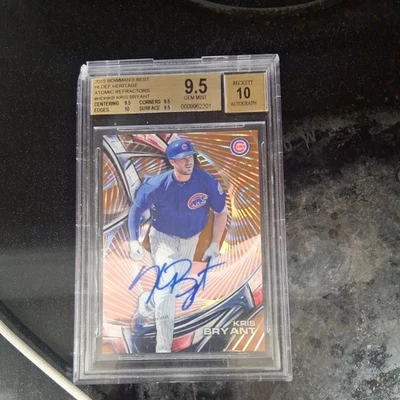 Topps High Tek Kris Bryant 2015 #HTKB - automático - magma naranja/25 - BGS 9,5/10 Foto 1 de 2