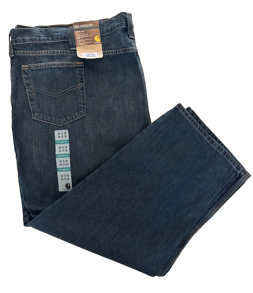 CARHARTT Relaxed Fit Holter Jeans Men's 54 Blue Denimj 101483-968
