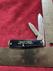 Vintage Twin Blade Pocket Knife, Trisco Feeds - “Made For This Climate” Slogan. - Picture 1 of 5