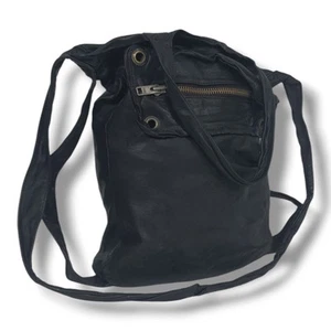 ALLSAINTS Vintage Black Shoulder Large Crossbody Tote Bag - Picture 1 of 18