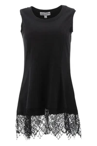 Kathleen Kirkwood Women's Swing Cami with Point Lace Hem Black - Picture 1 of 1