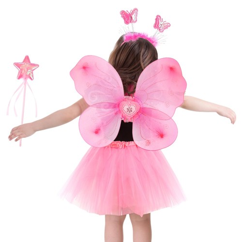 VETEMENTS Costumi Fascia Cerchietto Ali Farfalla per Bambine Bambini Festa Bomboniera