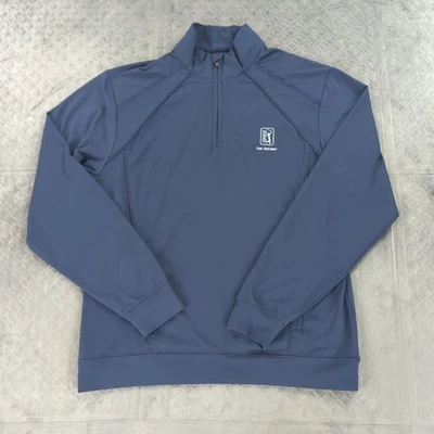 TPC San Antonio Sweatshirt Golf Cutter & Buck Blue Long Sleeve Men Medium - Image 1 of 4
