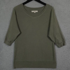 LOFT Sweater Womens Medium Green 3/4 Sleeve Pullover Crewneck Lightweight Casual - Picture 1 of 9