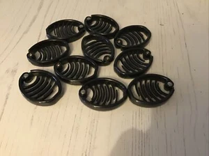 10 diapositivas de anillo. Accesorio para cabello retro. Negro - Imagen 1 de 3
