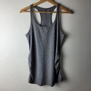 GAP Fit Breathe Women Size S Grey Maternity Logo Racerback Vest Top Sport Casual - Picture 1 of 10