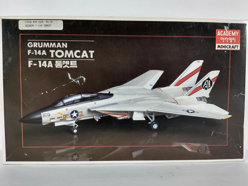 Academy Minicraft F 14a Tomcat Airplane Model 1634