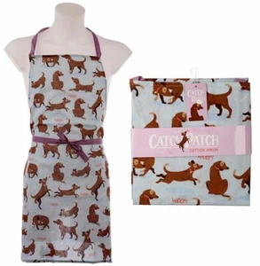 NOVELTY CUTE PATCH DOG DESIGN KITCHEN CHEF APRON NEW WITH TAGS - Picture 1 of 2