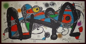 Miro Joan Lithographie originale sur velin signée art abstrait surréalisme - Picture 1 of 1