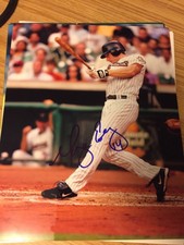 MORGAN ENSBERG SIGNED HOUSTON ASTROS 8x10 PHOTO Action