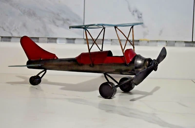 Vintage Metal Single Engine Airplane Collectible - Image 1 of 4