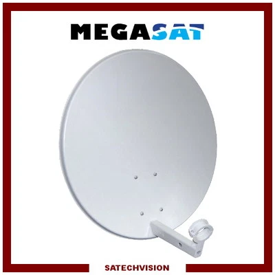 Parabole Acier Ø 60 cm Gris Clair Gain 36 dB Megasat TNTSAT FRANSAT
