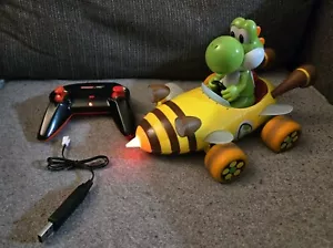 Nintendo Carrera RC Mario Kart Yoshi Bumble Bee Remote Control Car USED WORKS - Picture 1 of 10