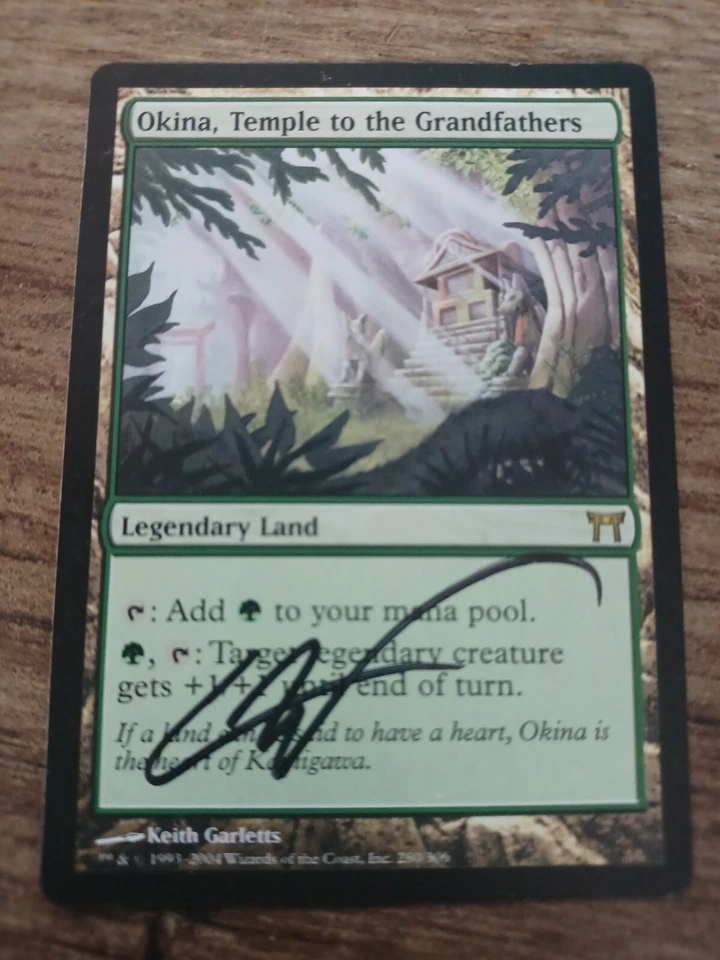 Okina, Temple to the Grandfather's Signed by Sam Wood MTG Magic the Gathering - Image 1 of 1