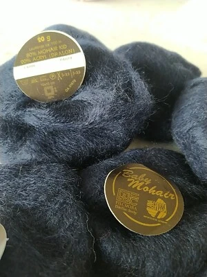 Lana Grossa baby mohair dunkelblau 80%, 20% acryl, 100gr made in italy - Bild 1 von 4