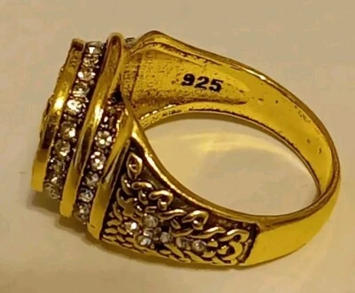 Anel de ouro maçônico tamanho 9 rito escocês 32° mestre maçom antigo aceito SR32 - Imagem 1 de 4