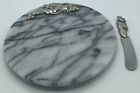 Lindsay Claire Designs Marble and Fine Pewter Cheese Tray Board Serving Knife