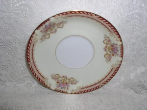Plato de taza platillo Conway oro rojo rubí Noritake ocupado Japón real - Imagen 1 de 3