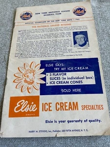 New York Mets 1962 Official Scorecard vs San Francisco Giants Mays McCovey Full - Picture 1 of 5