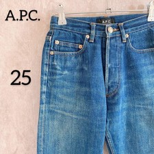 W25 A.P.C. Straight Selvedge Jeans Denim Made In Japan Button fly Men