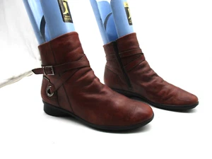 Botas al tobillo para mujer Mephisto Cool Air marrón cuero con cremallera talla 6,5 - Imagen 1 de 11