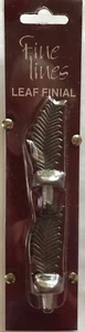Fine Lines - Leaf Finial - Dark Bronze - Brand New - Set of 2 - Picture 1 of 2